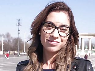 gafas, público, amateur, adolescente, hardcore, alemán, casting, jóvenes18, universidad, pequeñita