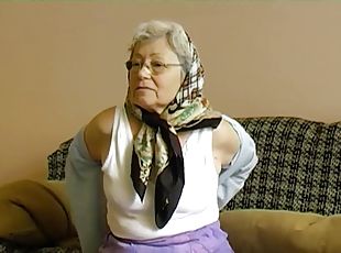 grand-mère, mature, granny, jouet, décapage, solo