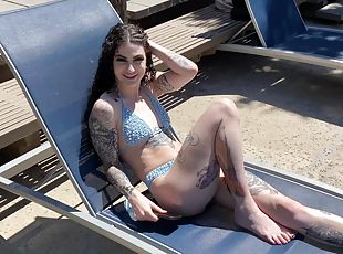 pussy, skinny, blowjob, hardcore, svart, par, fingret, bikini, rumpehull, tattoo