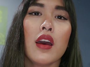 asiatisk, storatuttar, masturbation, orgasm, brudar, leksak, smutsig, pov, bystig, fetisch