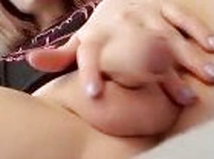 Cute trans girl cock close up POV