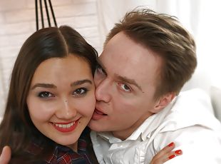 russe, ados, couple, petite-amie