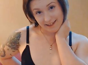 masturbation, chatte-pussy, écolière, collège, webcam, serrée, solo, minuscule, tatouage, soutien-gorge