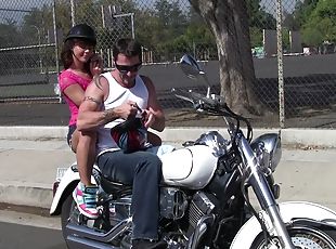 Captivating tiny teen wanted to ride my hog