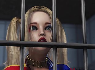 Batman fucks hard Harley Quinn in jail