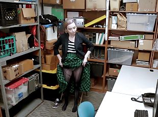 Teen blonde Lexi Lore striped and punish fucked in the office