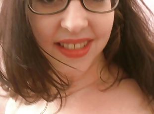 brille, junge, gesichtspunkt, brunette