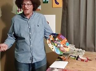 Dong Ross dick painting session: The Butthole