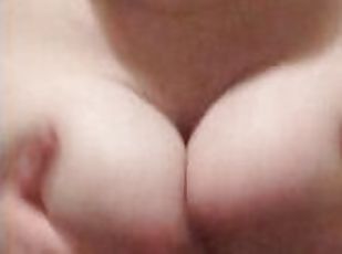 tetas-grandes, amateur, lencería, consolador, tetas, a-solas