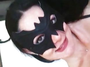 Masked hussy sucks a wang in hardcore POV sex clip