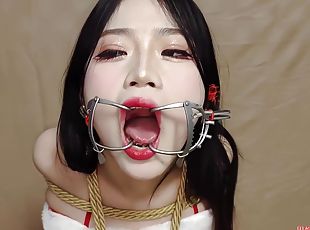 asiatique, bdsm, bas, fétiche, bâillonnement, chinoise, bondage