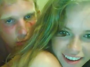 ados, couple, horny, blonde, webcam, méchant