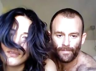 Hairy freak fucking his hot amateur girlfriend