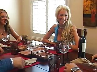 Gorgeous Blondes Have A Foursome With Really Big Cocks