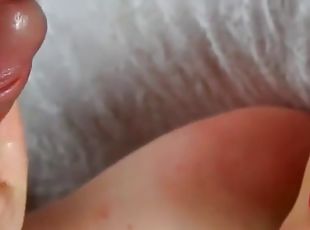 Close up cum in mouth