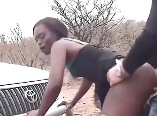 al-aire-libre, babes, negra-ebony, hardcore, alemán, negra, facial, africano