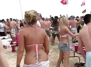 im-freien, partei, öffentliche, dilettant, schwer, pornsterne, strand, bikini, saftig