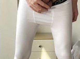 jerking off in leggings