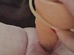 masturbación, orgasmo, coño-pussy, amateur, juguete, regordeta, a-solas