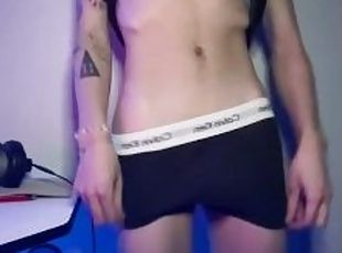 mager, kæmpestor-pik, teenager, bøsse, spiller, fetish, solo, twink, pik, undertøj-underwear