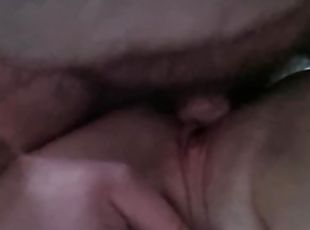 Deep creampie inside horny burnette