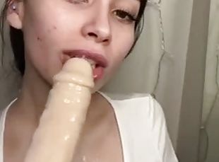 amatør, pikslikkeri, teenager, legetøj, dildo, suttende