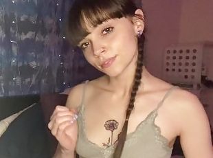 amatori, adolescenta, laba, codite-pigtail, sperma, micuta, solo, bruneta, tate-mici