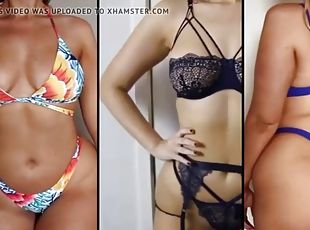 amatoriali, serie, biancheria-intima, bikini, muscolosi