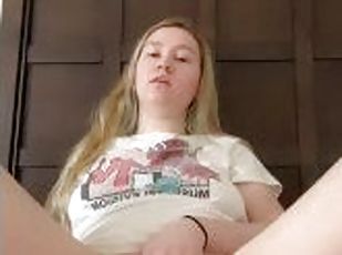 masturbation, chatte-pussy, amateur, ejaculation, blonde, solo