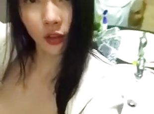 asiático, tetas-grandes, amateur, china