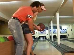 They have a hot fuck in the bowling alley