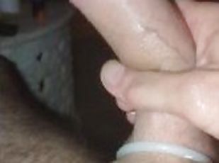 masturbation, amateur, jouet, branlette, point-de-vue, solo, blanc, bite