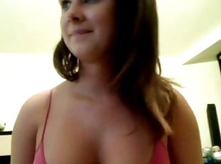 teta-grande, cona-pussy, webcam, sozinho, depilada, inocente, tong