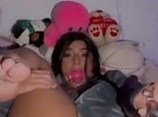 masturbação, esguincho, amador, adolescente, brinquedo, latina, excitante, pequeno, sozinho, tetas-pequenas