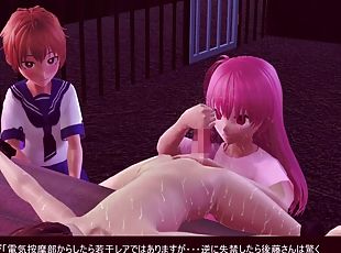 ビッグ売り言葉, ハードコア, 手コキ, 集団セックス, 精液, エロアニメ