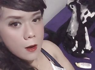 asiatique, gros-nichons, masturbation, transsexuelle, amateur, énorme-bite, branlette, ladyboy, bas, jeune-18