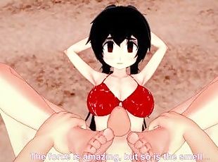 amateur, plage, pieds, point-de-vue, hentai, fétiche, branlette-avec-les-pieds