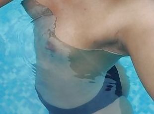 Public Masturbation in a Friend's Pool