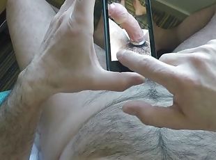 Jerking Big Uncut Foreskin Cock CumShot HD Gopro