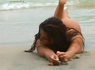 tettone, ragazze-giovani, videocamera, spiaggia, voyeur, bikini, provocatorie