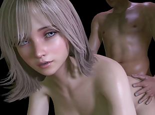 rubia, hentai, mona, 3d