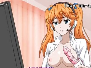 asien, groß-titten, babe, schwer, japanier, blondine, anime, hentai