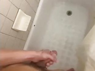 bañando, amateur, paja, ducha, a-solas