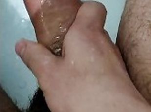 baignade, masturbation, amateur, énorme-bite, branlette, point-de-vue, solo, bite