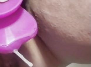 poilue, masturbation, orgasme, chatte-pussy, amateur, jouet, ejaculation-interne, solo, humide