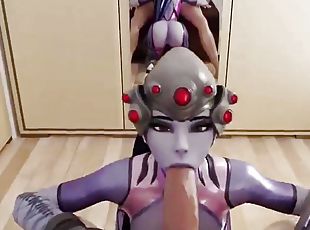 Widowmaker Deep Throating A Big Dick