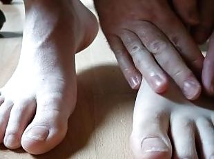 amateur, massage, pieds, fétiche, solo