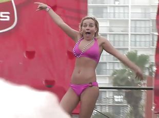 al-aire-libre, fiesta, amateur, bikini, espectacular, erótico, realidad