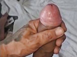 masturbation, amateur, énorme-bite, black, point-de-vue, britannique, solo