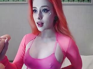 masturbation, amateur, ados, jouet, rousse, webcam